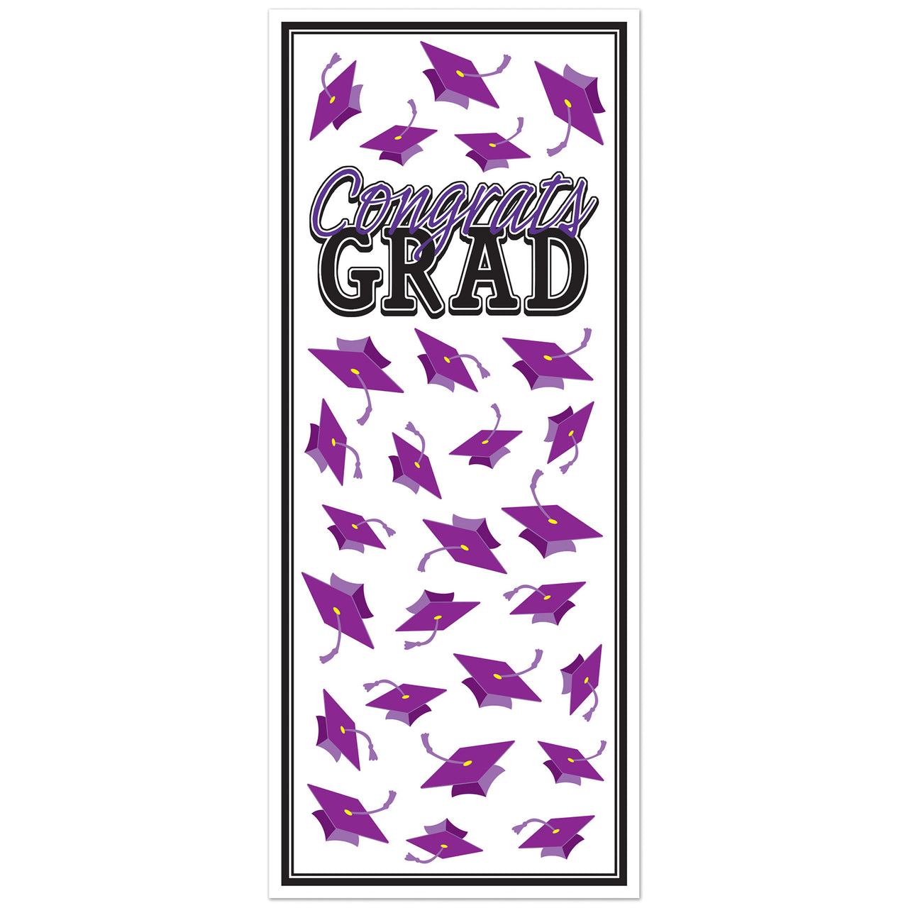 Purple Congrats Grad Door Cover (1 per package)