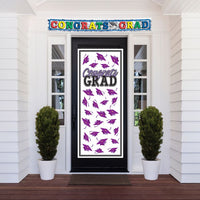 Purple Congrats Grad Door Cover