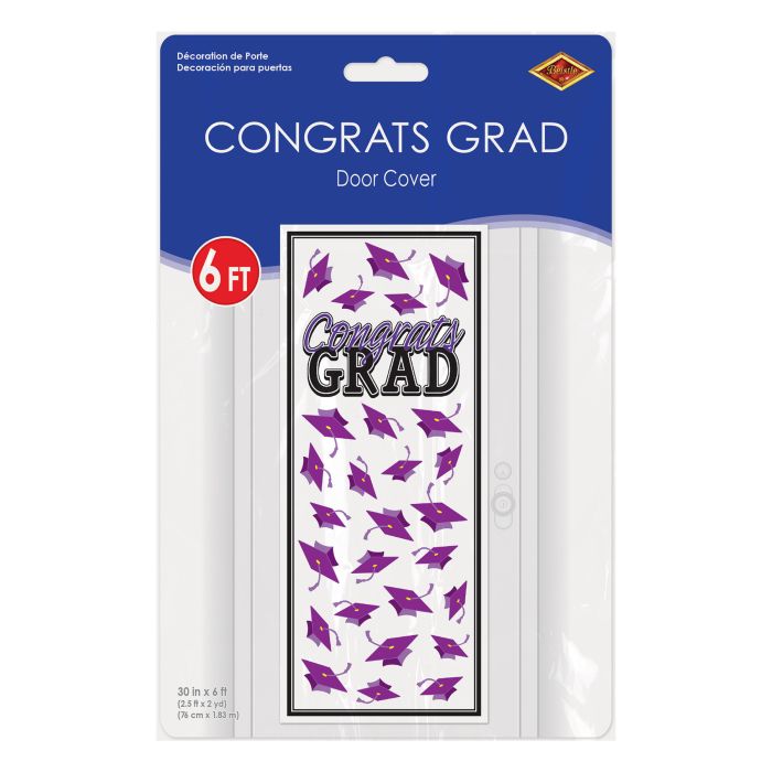 Purple Congrats Grad Door Cover