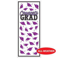 Purple Congrats Grad Door Cover