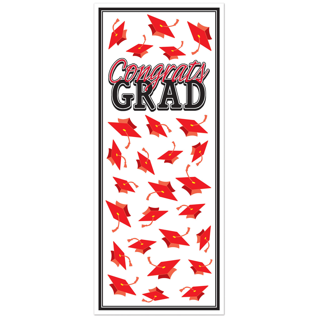 Red Congrats Grad Door Cover (1 per package)