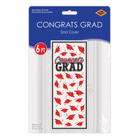 Red Congrats Grad Door Cover