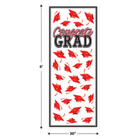 Red Congrats Grad Door Cover