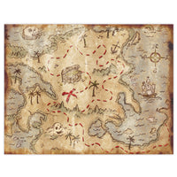 Plastic Treasure Map Placemats (4 per package)