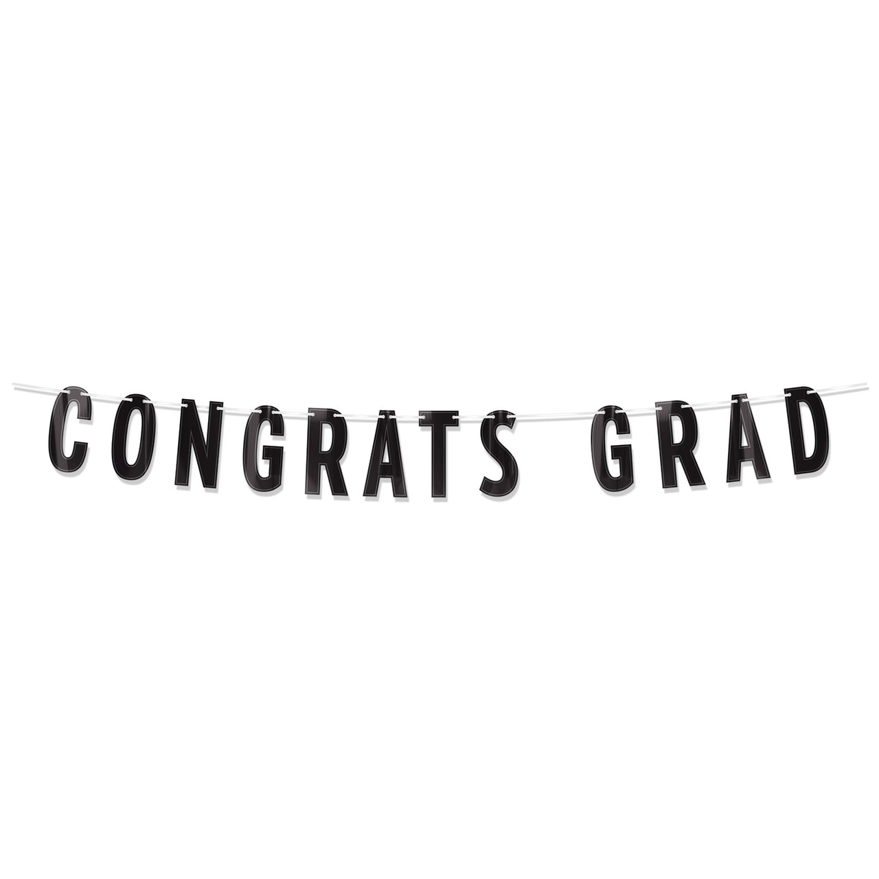 Black Foil Congrats Grad Streamer (1 per package)