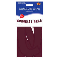 Burgundy Foil Congrats Grad Streamer