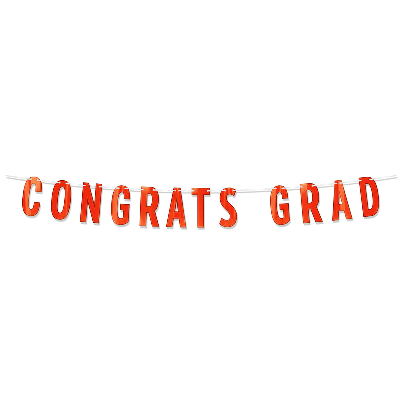 Orange Foil Congrats Grad Streamer (1 per package)