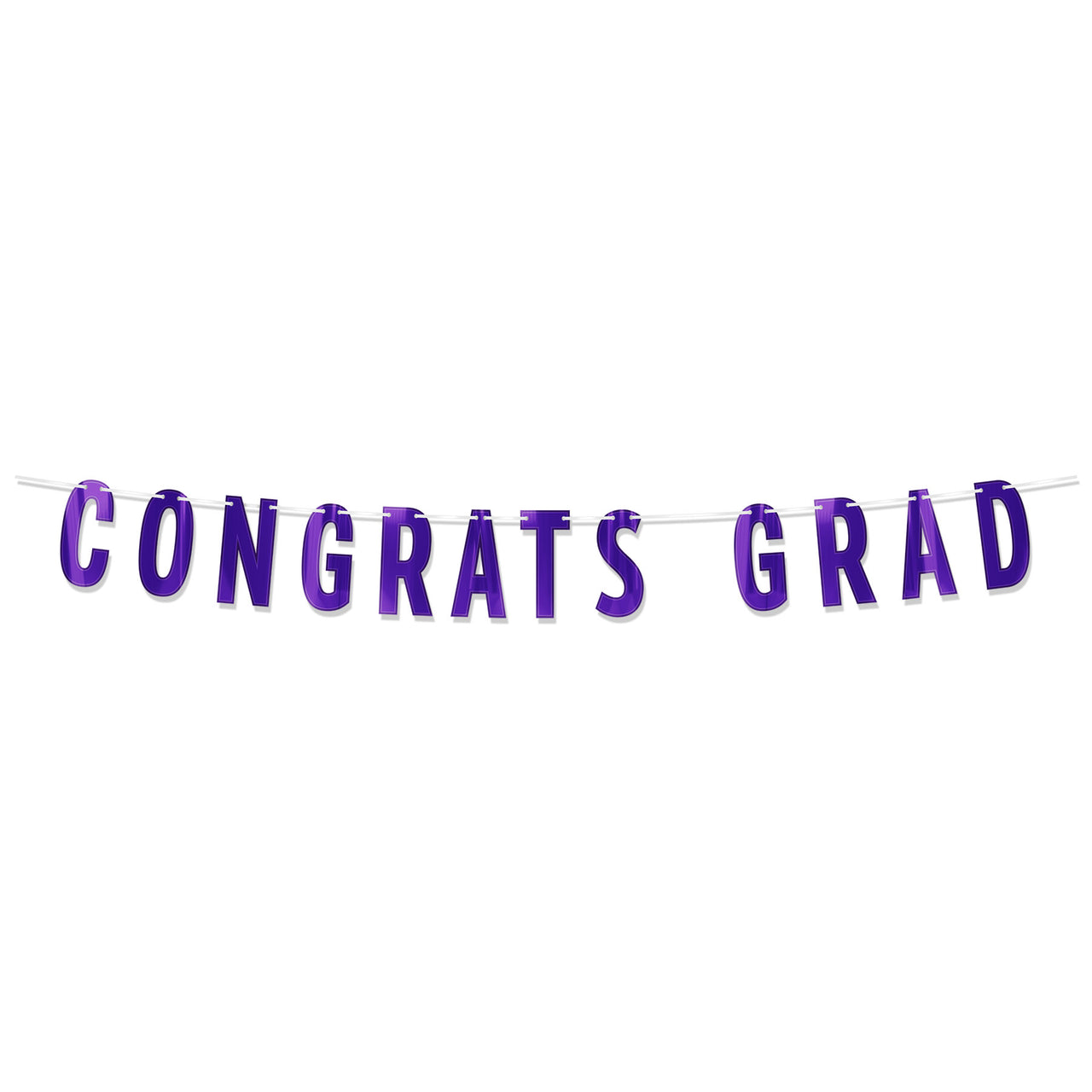 Purple Foil Congrats Grad Streamer (1 per package)