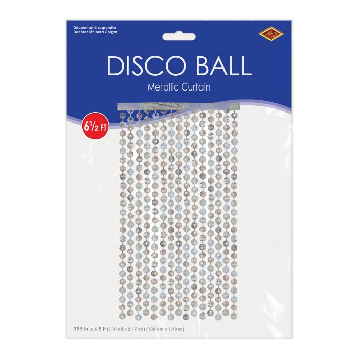 Metallic Disco Ball Curtain (1 per package)