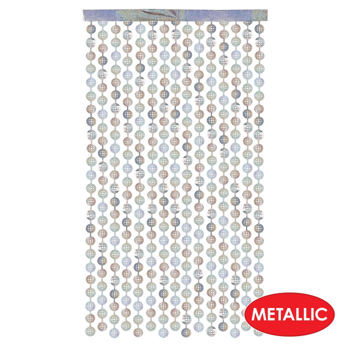 Metallic Disco Ball Curtain (1 per package)