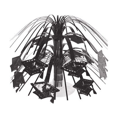 Black Grad Cap Mini Cascade Centerpiece (1 per package)