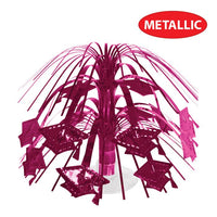 Burgundy Grad Cap Mini Cascade Centerpiece