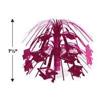 Burgundy Grad Cap Mini Cascade Centerpiece