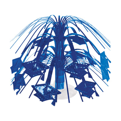 Blue Grad Cap Mini Cascade Centerpiece (1 per package)