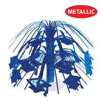 Blue Grad Cap Mini Cascade Centerpiece