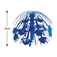 Blue Grad Cap Mini Cascade Centerpiece