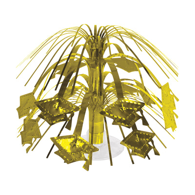 Gold Grad Cap Mini Cascade Centerpiece (1 per package)