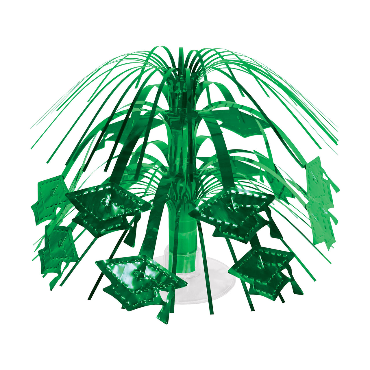 Green Grad Cap Mini Cascade Centerpiece (1 per package)
