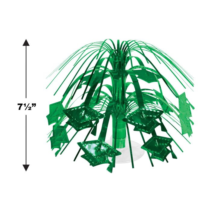 Green Grad Cap Mini Cascade Centerpiece