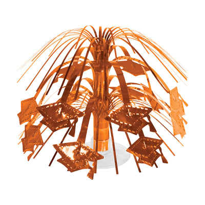 Orange Grad Cap Mini Cascade Centerpiece (1 per package)