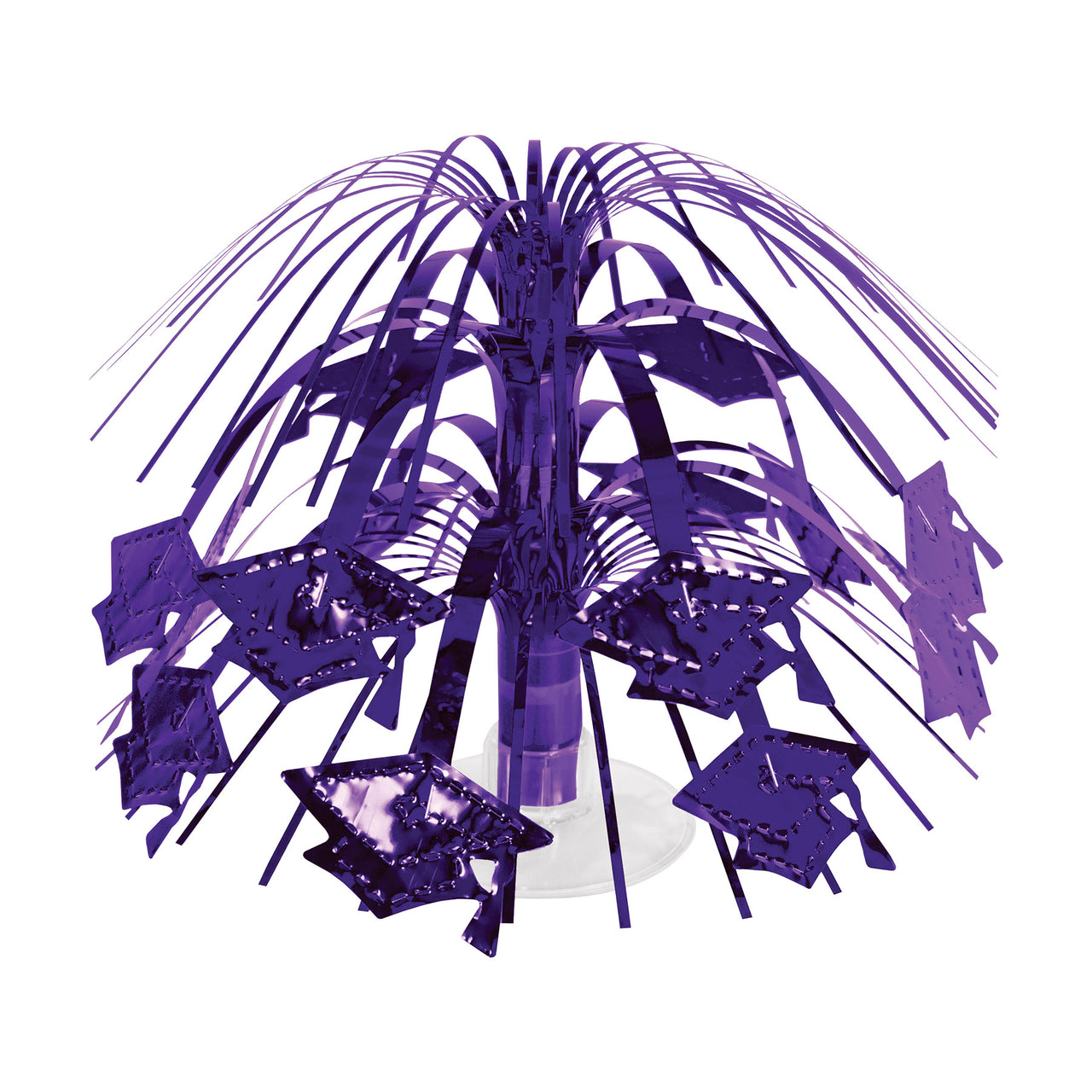 Purple Grad Cap Mini Cascade Centerpiece (1 per package)