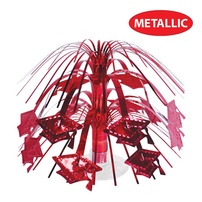 Red Grad Cap Mini Cascade Centerpiece