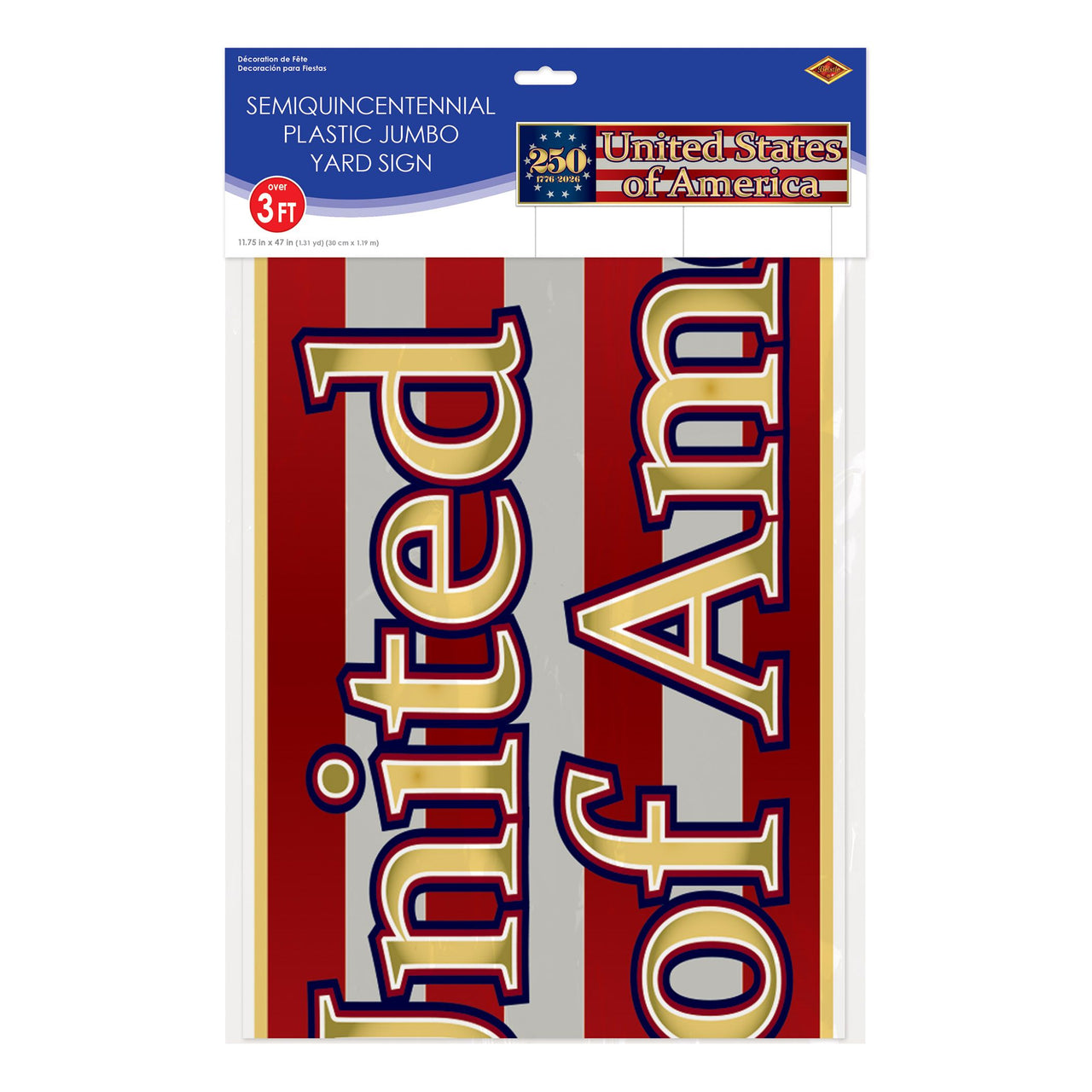 Jumbo Semiquincentennial Yard Sign - All-Weather Plastic