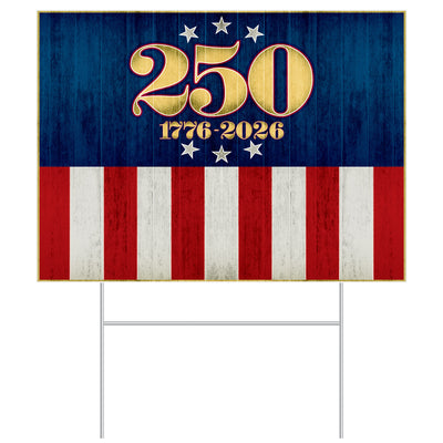 Semiquincentennial Plastic Yard Sign with H-Stake