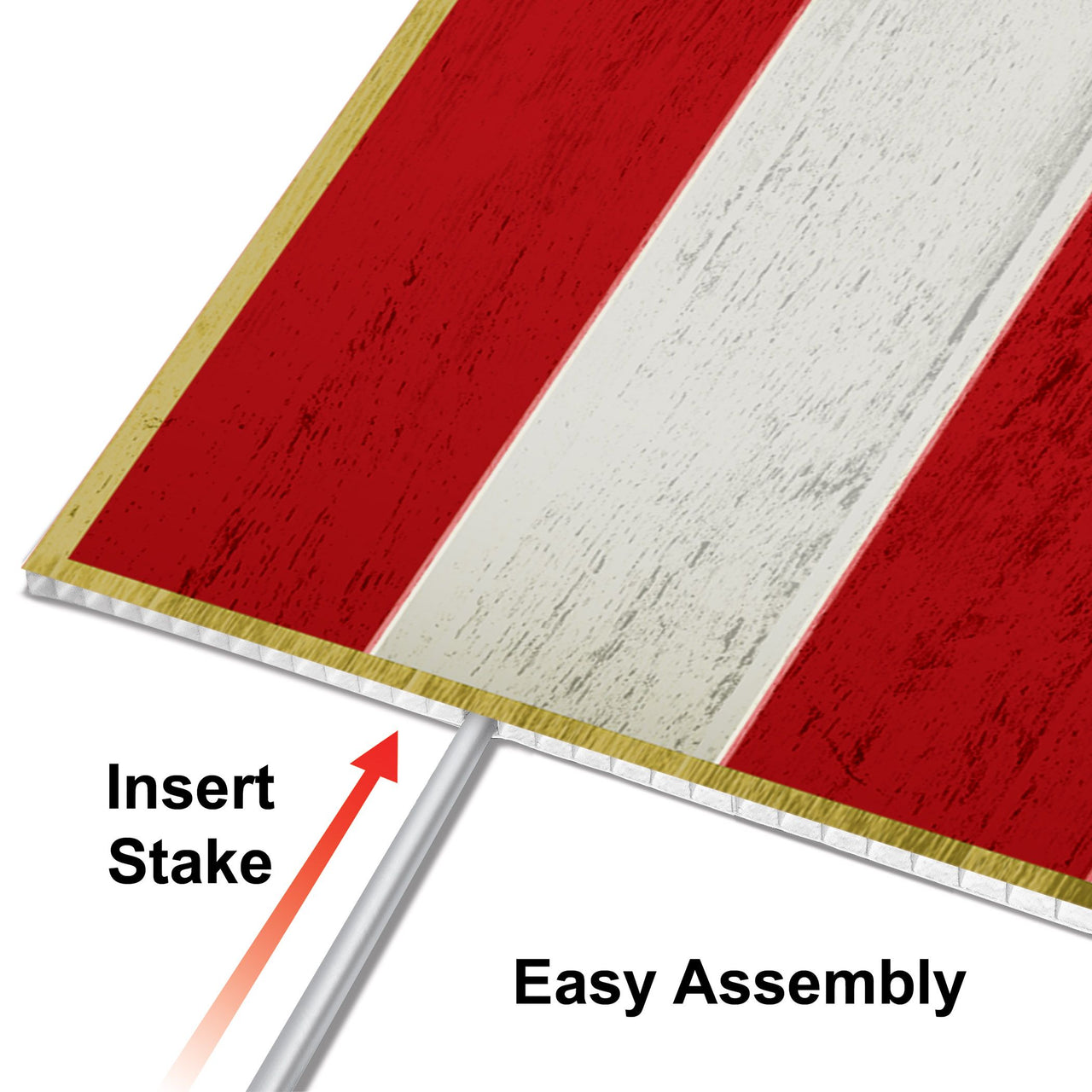 Semiquincentennial Plastic Yard Sign with H-Stake