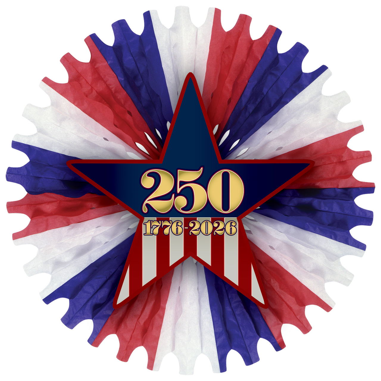 25" Semiquincentennial Patriotic Fan Decoration (Assembly Req.)