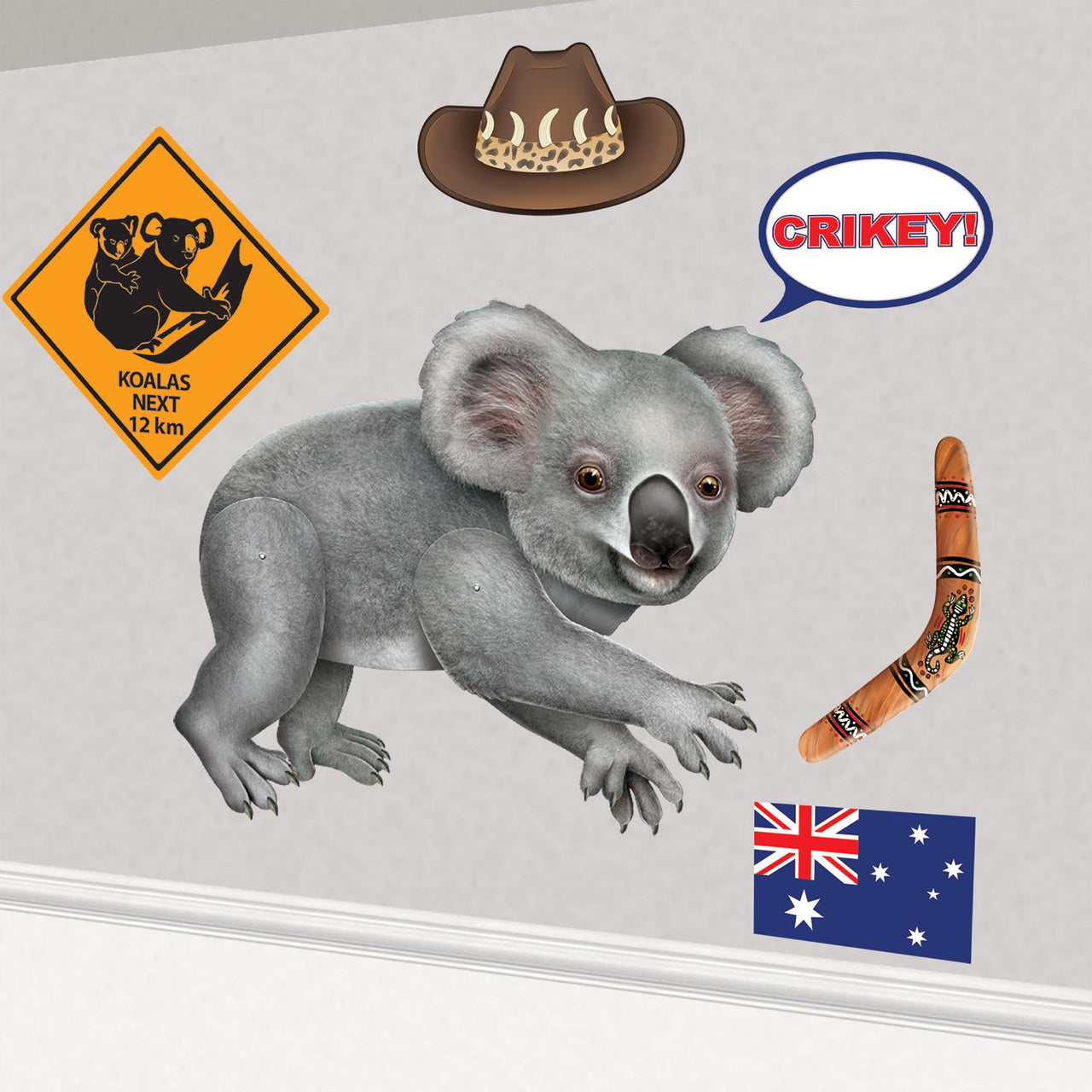 Jointed Koala Figure - 24.5" Australian Party Decoration