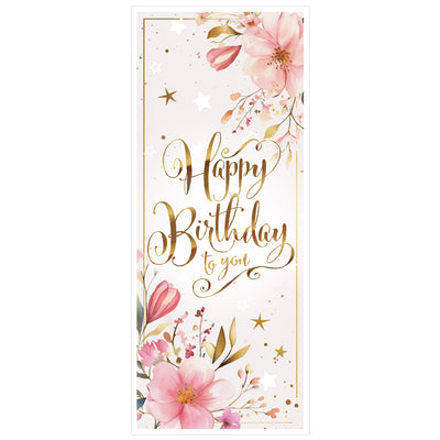 Happy Birthday To You Door Cover, 6' x 30", Hanging Decorations, Birthday