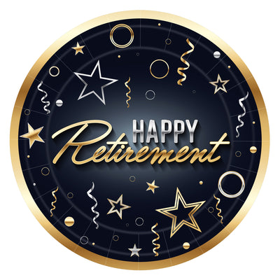 Happy Retirement Plates, 9", Tableware, Retirement