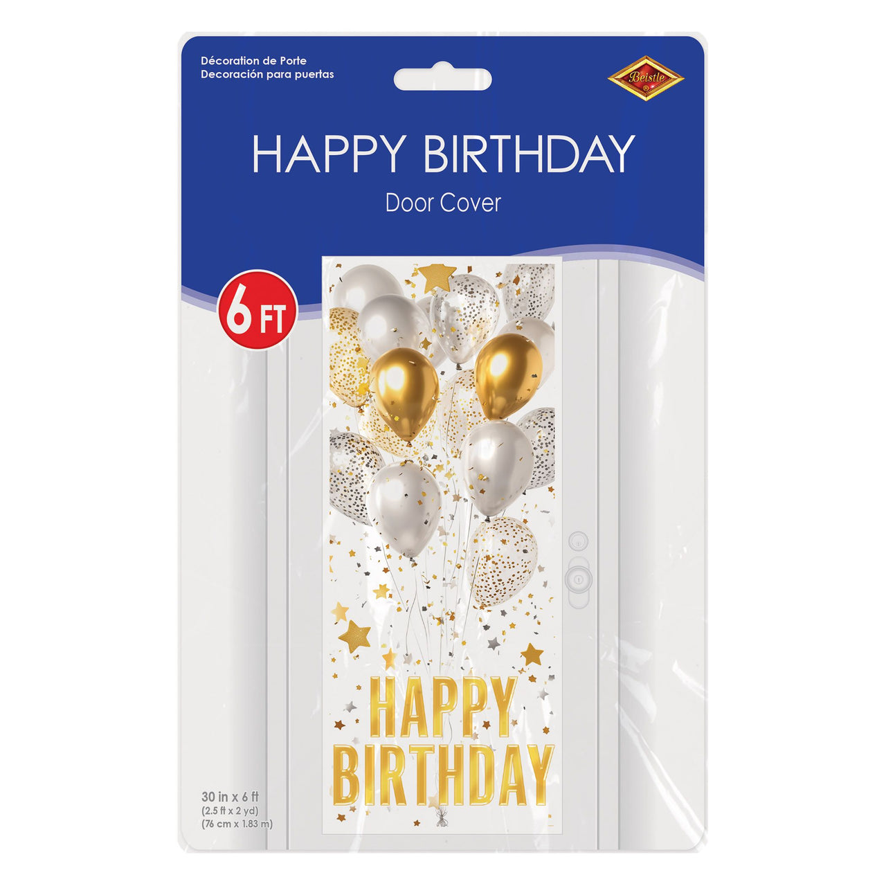 Happy Birthday All-Weather Door Cover - 6ft x 30in