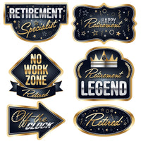 Happy Retirement Cutouts, 9