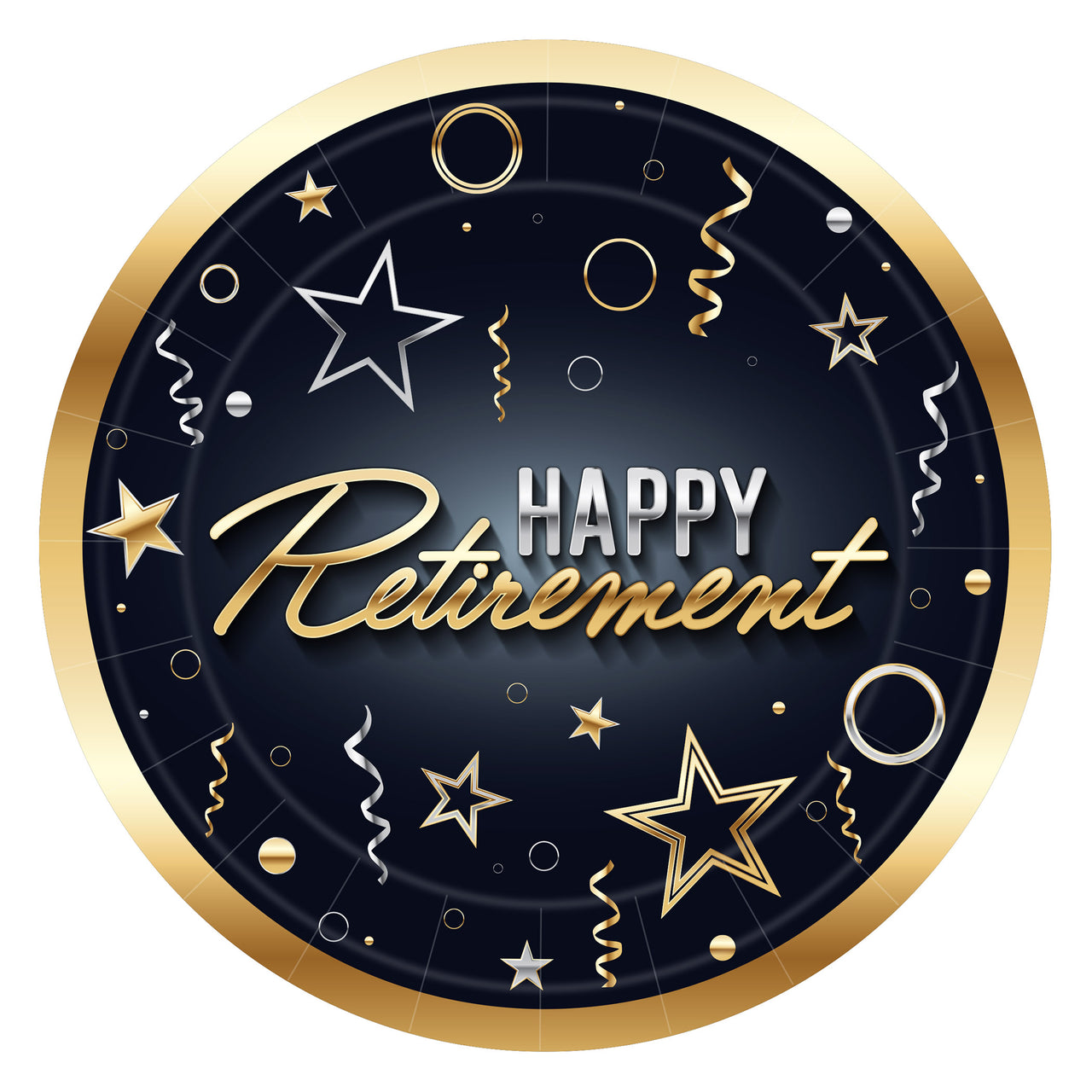 Happy Retirement Plates, 7", Tableware, Retirement