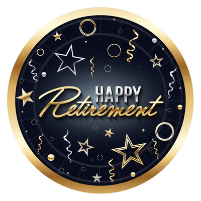 Happy Retirement Plates, 7", Tableware, Retirement