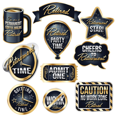 Happy Retirement Photo Fun Signs, 6"-11.75", Photo Accessories, Retirement