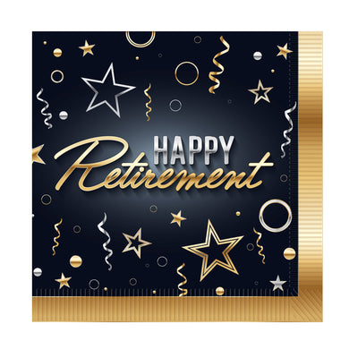 Happy Retirement Luncheon Napkins, Tableware, Retirement