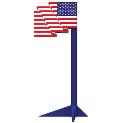 6.75 ft 3D American Flag Prop - Patriotic Decor