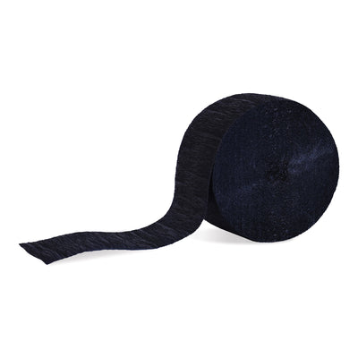 Black Festive Crepe Streamer, 1.75" x 81', Streamers, General Occasion