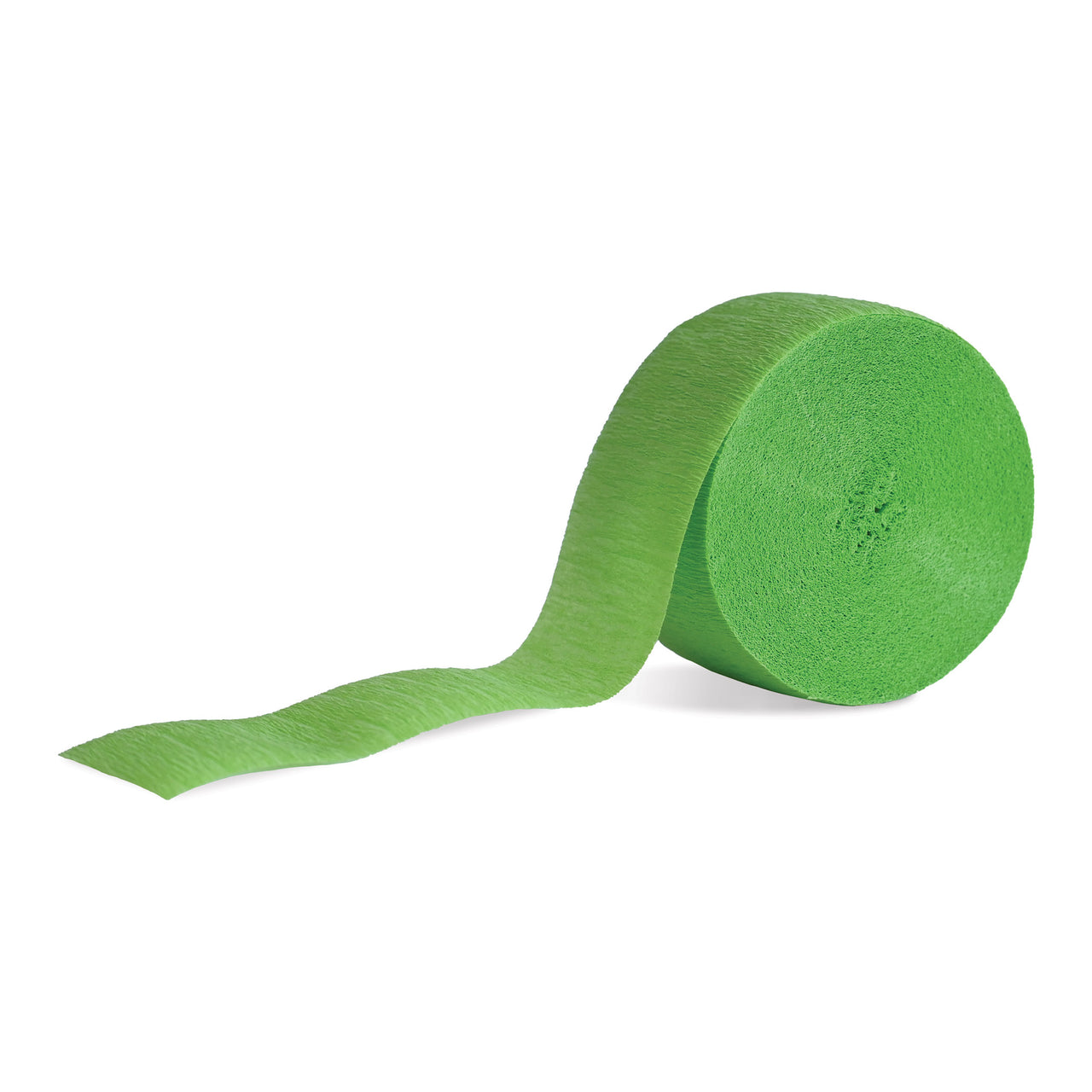 Lime Green Festive Crepe Streamer, 1.75" x 81', Streamers, General Occasion