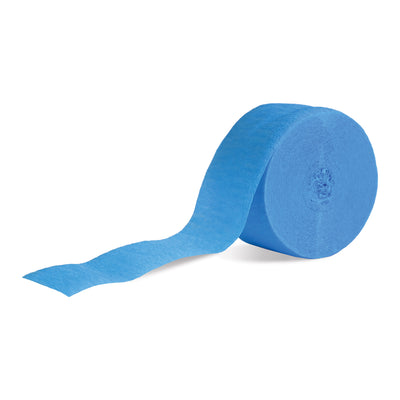 Caribbean Blue Festive Crepe Streamer, 1.75" x 81', Streamers, General Occasion