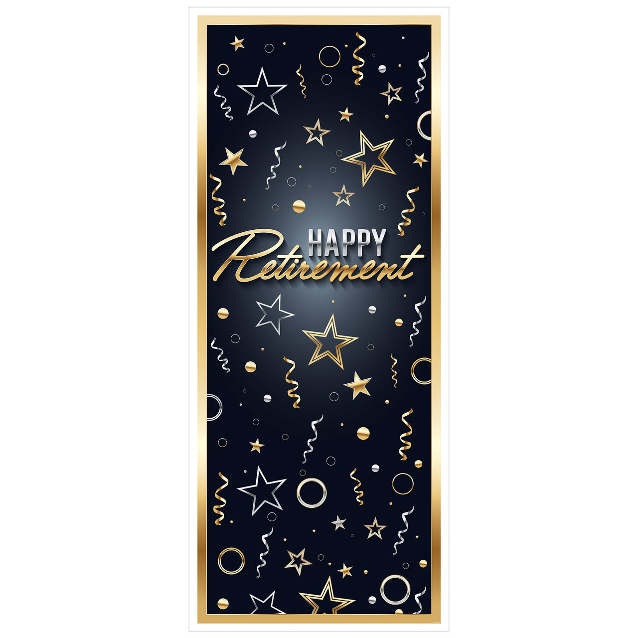 Happy Retirement Door Cover, 6' x 30", Hanging Decorations, Retirement