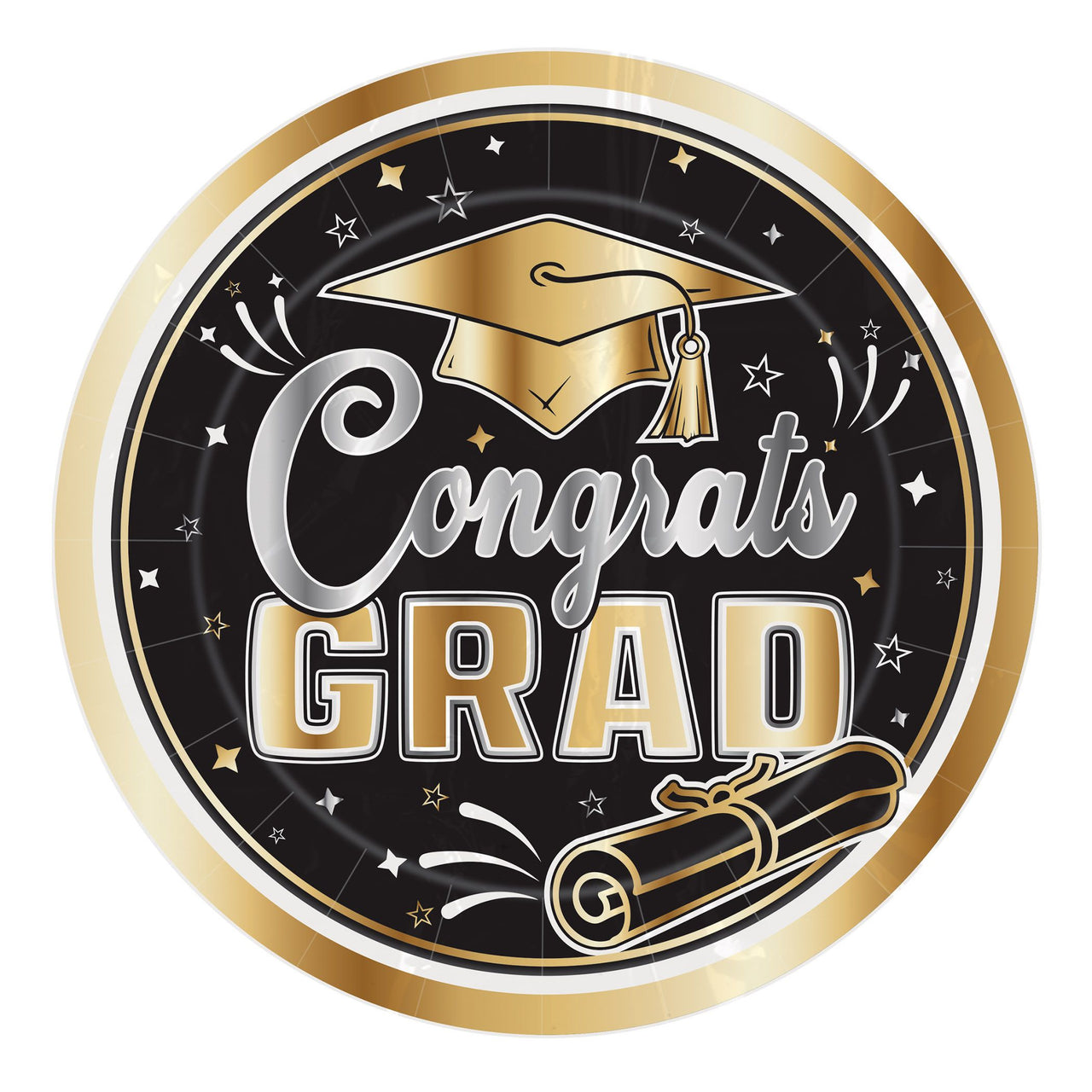 Graduation Dinner Plates - 9 Inch (8 Count)