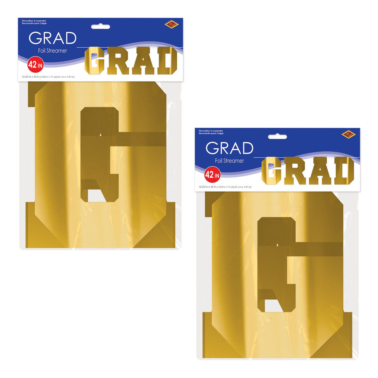Gold Foil Graduation Streamer - Assembly Required (1/Pkg)