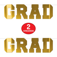 Gold Foil Graduation Streamer - Assembly Required (1/Pkg)