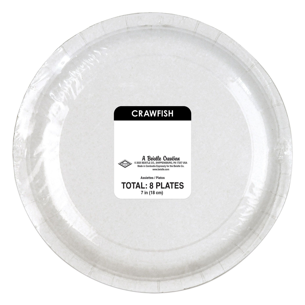 Mardi Gras Crawfish Dessert Plates - 7 inch (8 Count)