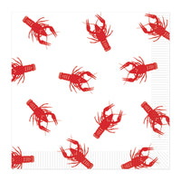 Mardi Gras Crawfish Beverage Napkins (16-Count)