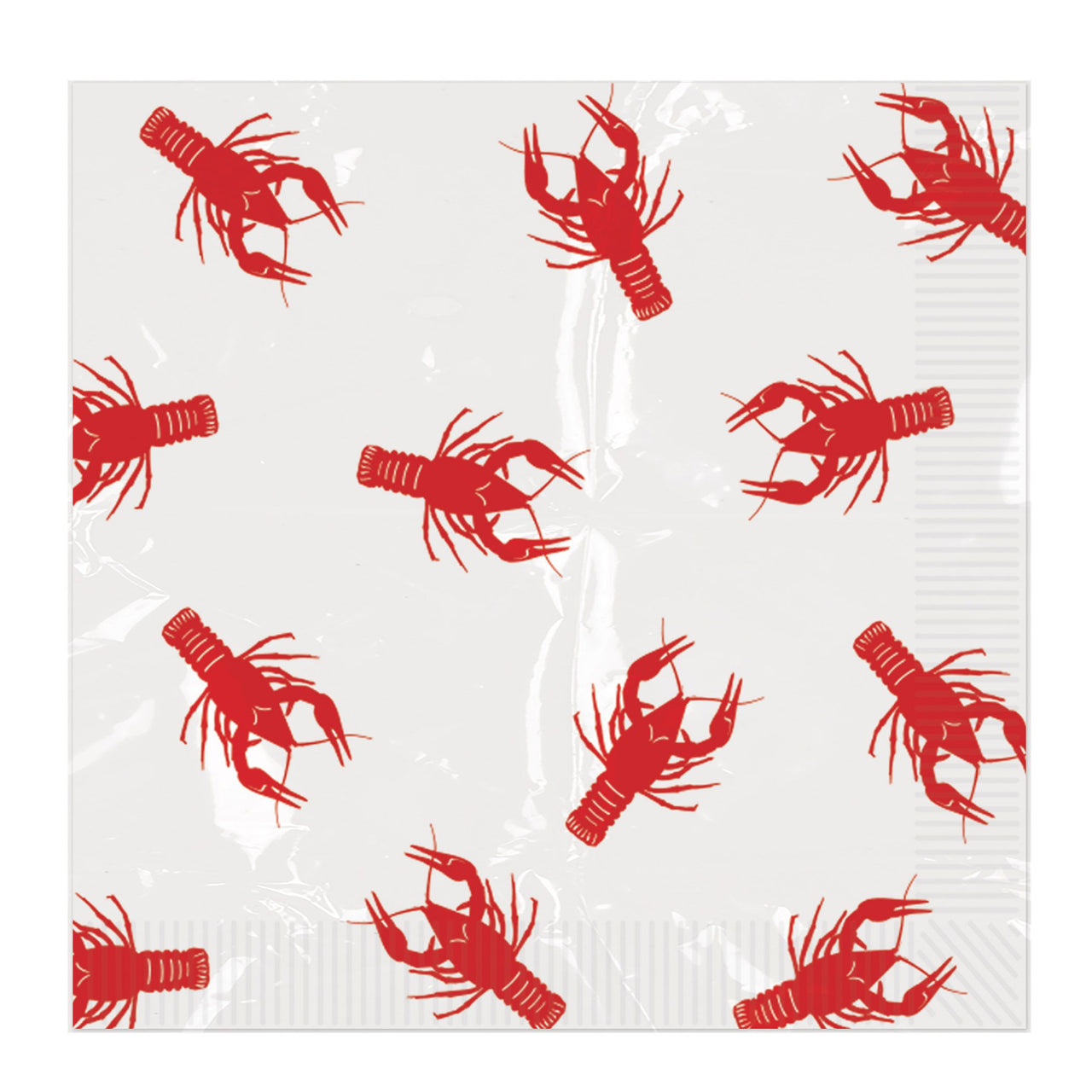 Mardi Gras Crawfish Beverage Napkins (16-Count)